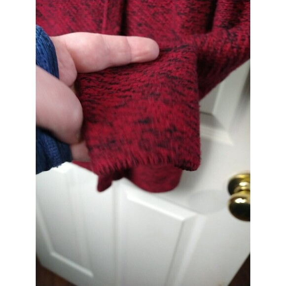 Lucky Brand Red Black Heathered Long Sleeve Button Cardigan. Size S - Picture 7 of 11